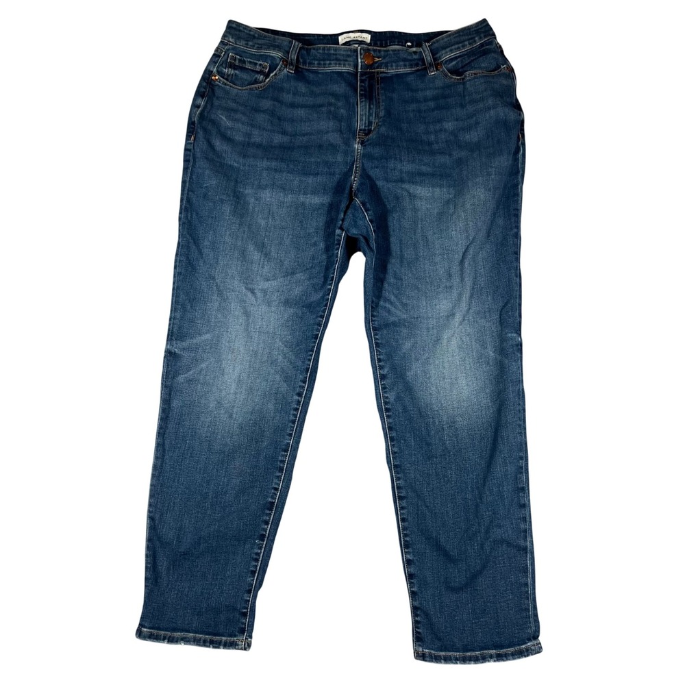 Lane Bryant Signature‎ Fit Mid-Rise Boyfriend Jeans Blue Flex Magic Waistband 16